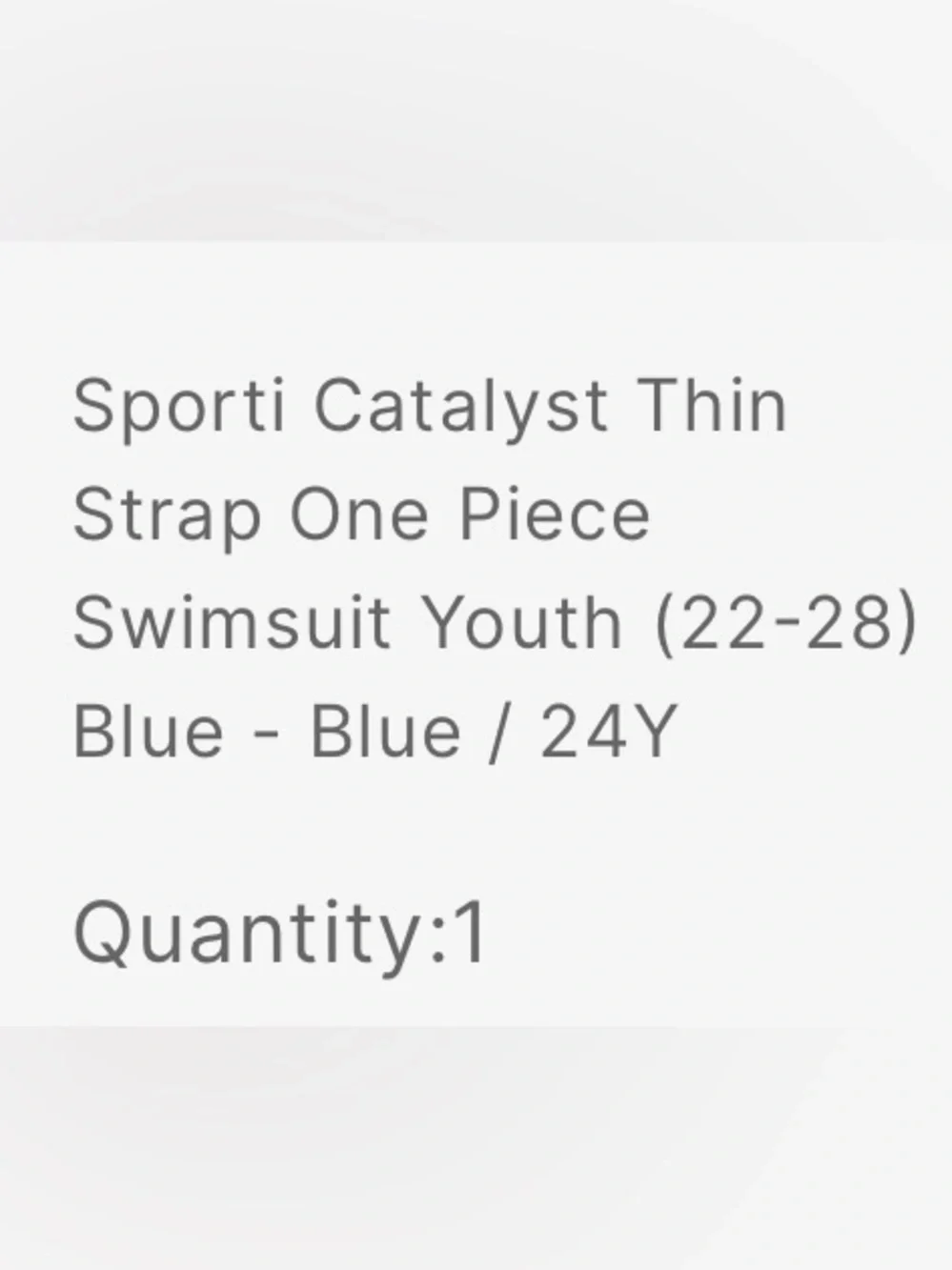 Sporti Catalyst Thin Strap One Piece Swimsuit